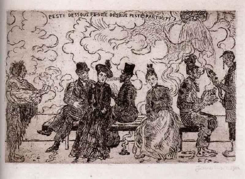 Plague Above,Plague below,Plague all around, James Ensor